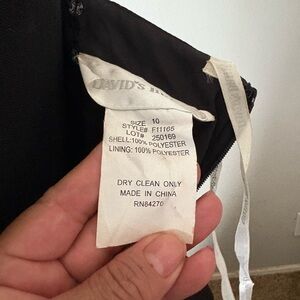 David's Bridal Elegant Black Gown